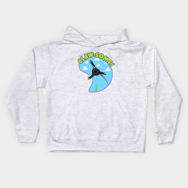 Alien Swirling Saucers Claw-Some! Kids Hoodie by skipperjeff